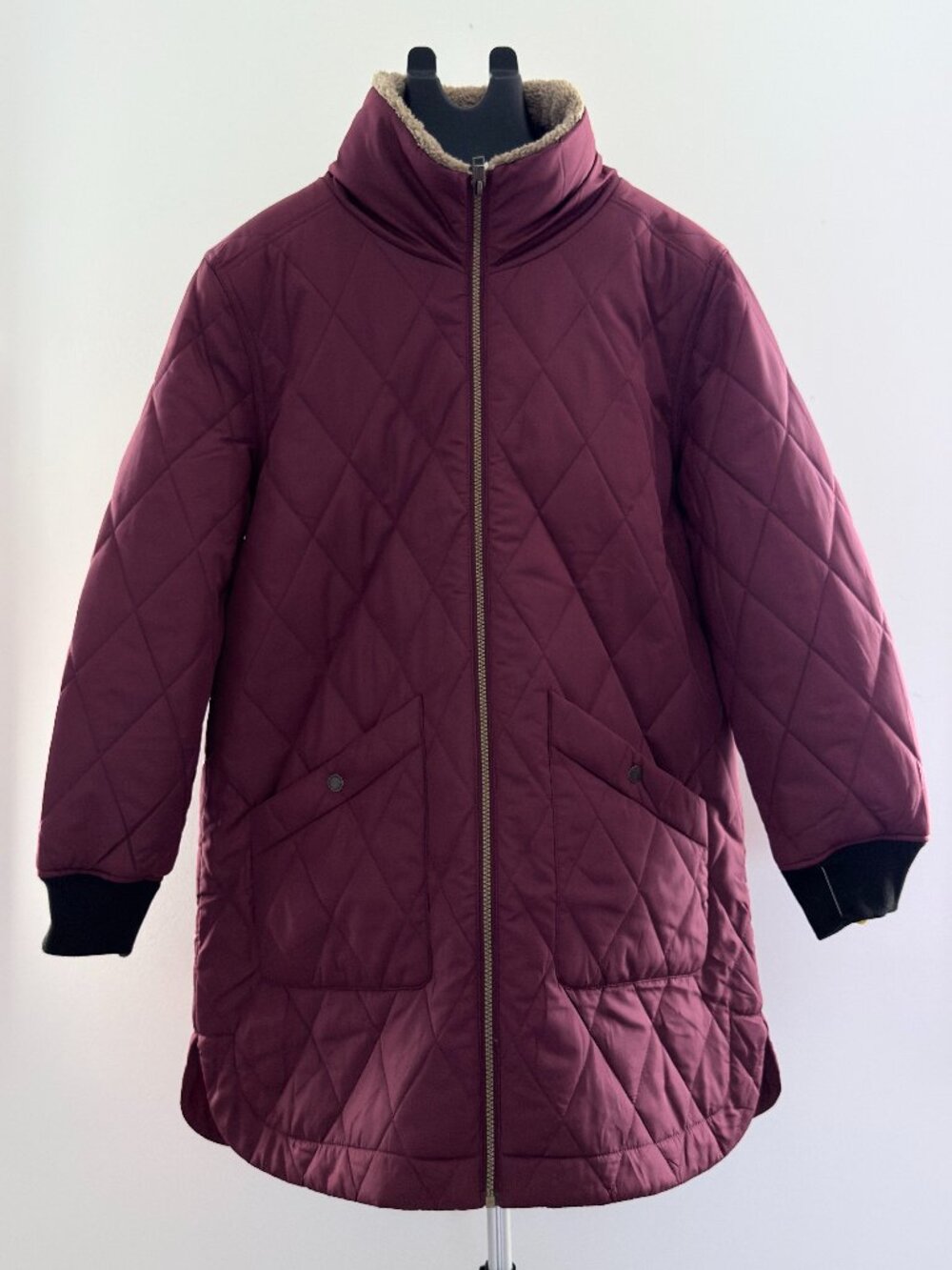 Weatherproof Vintage Quilted Sherpa Lined Jacket Coat